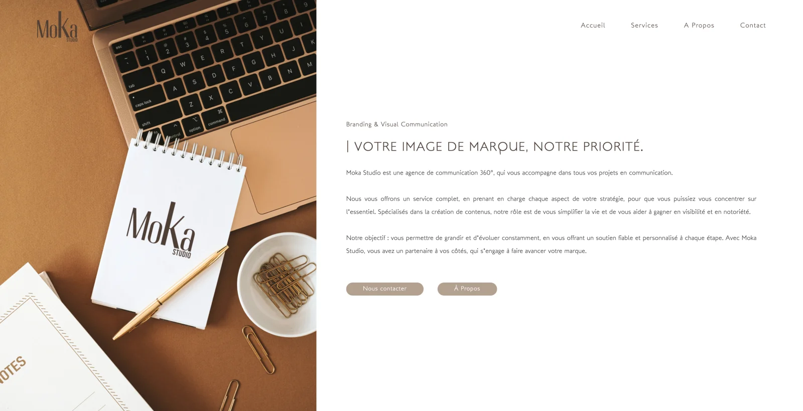 Aperçu du site Moka Studio Créatif